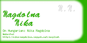 magdolna nika business card